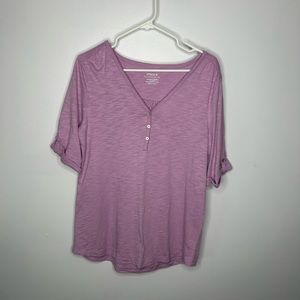 Chico’s Size One Lot of Long Sleeve or 3/4 Sleeve 3 Tops Purple, Blue, Aqua